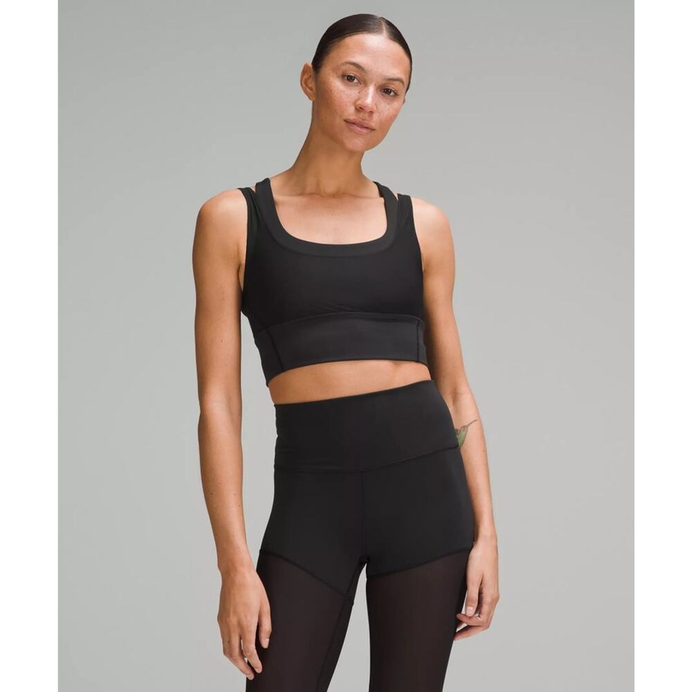 Lululemon Size 4 Wunder Train Mesh Racerback Tank Top Black Athleisure - Picture 2 of 9